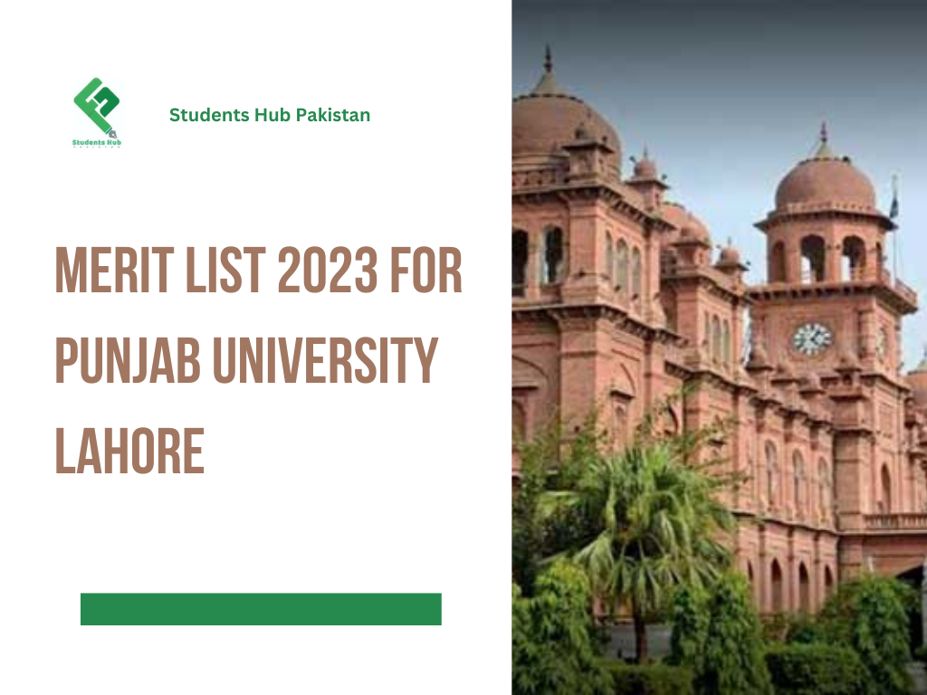 Merit List 2023 for Punjab University Lahore