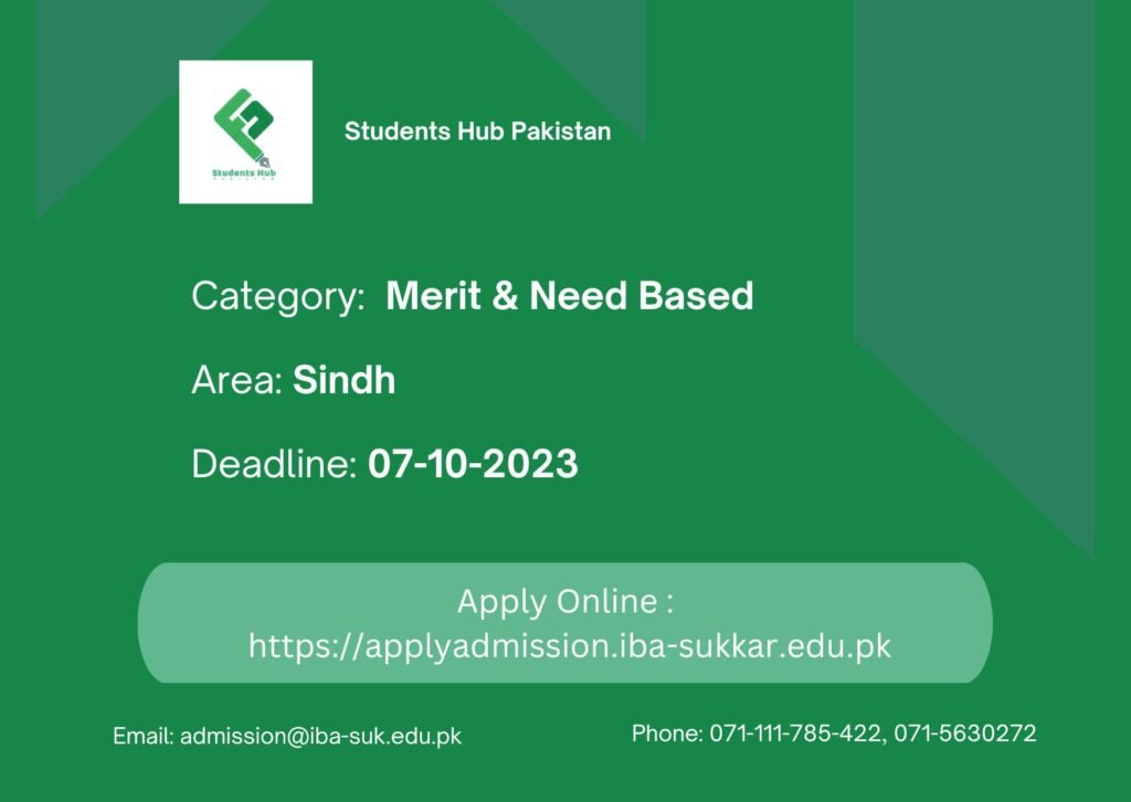 SIBA SINDH TALENT HUNT SCHOLARSHIP STHP 2023